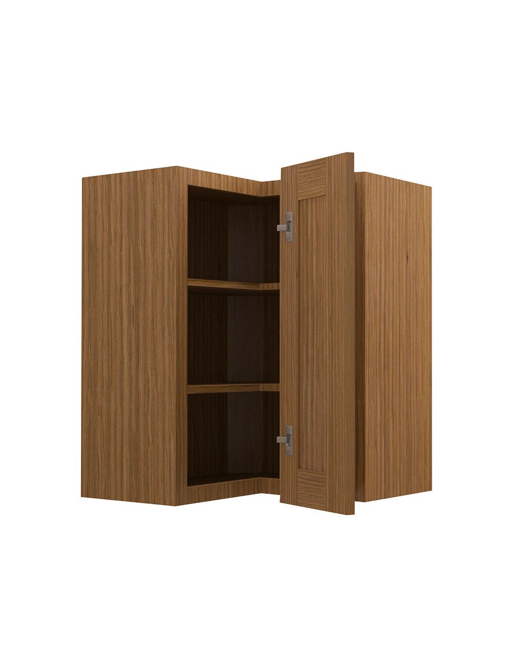 AR-WSQ2430: Woodland Brown Shaker 24″ Corner Wall Cabinet