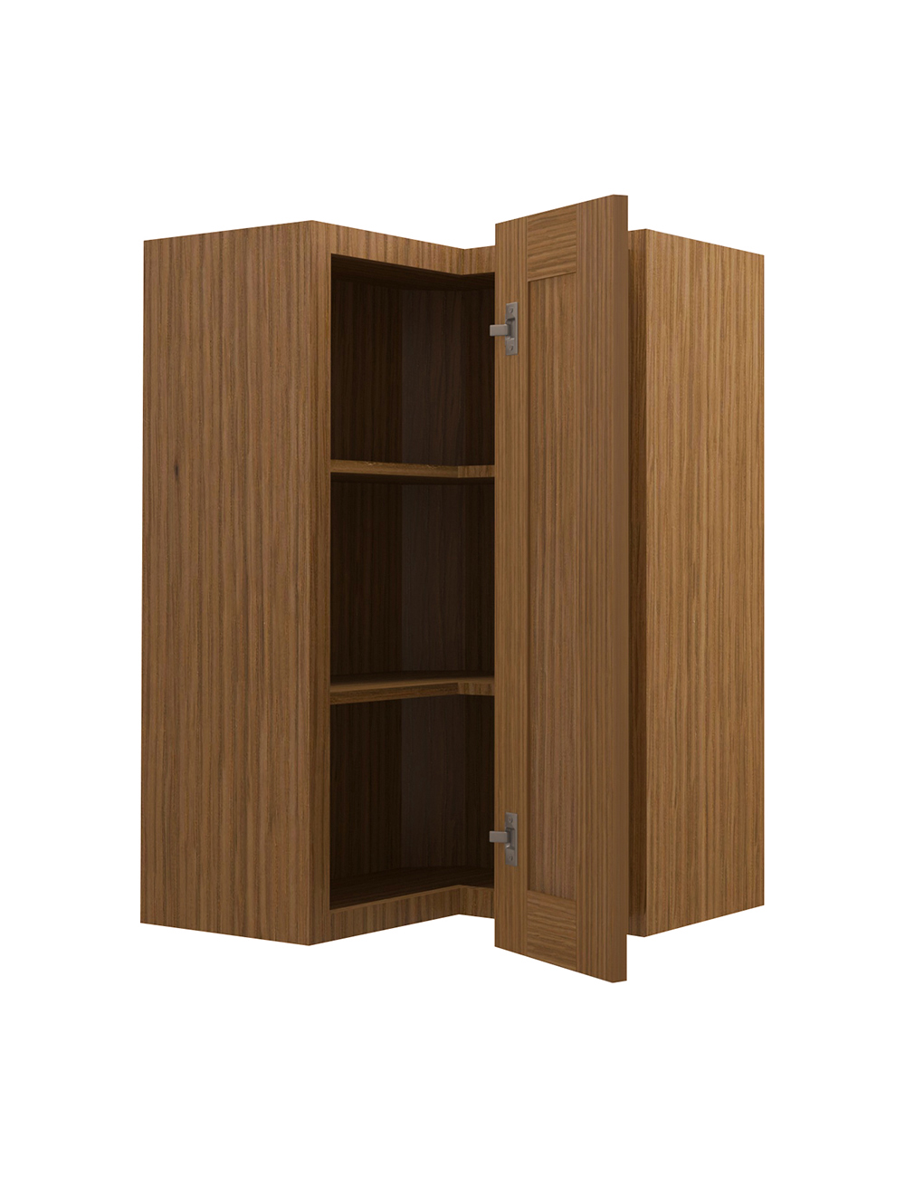 AR-WSQ2436: Woodland Brown Shaker 24″ Corner Wall Cabinet