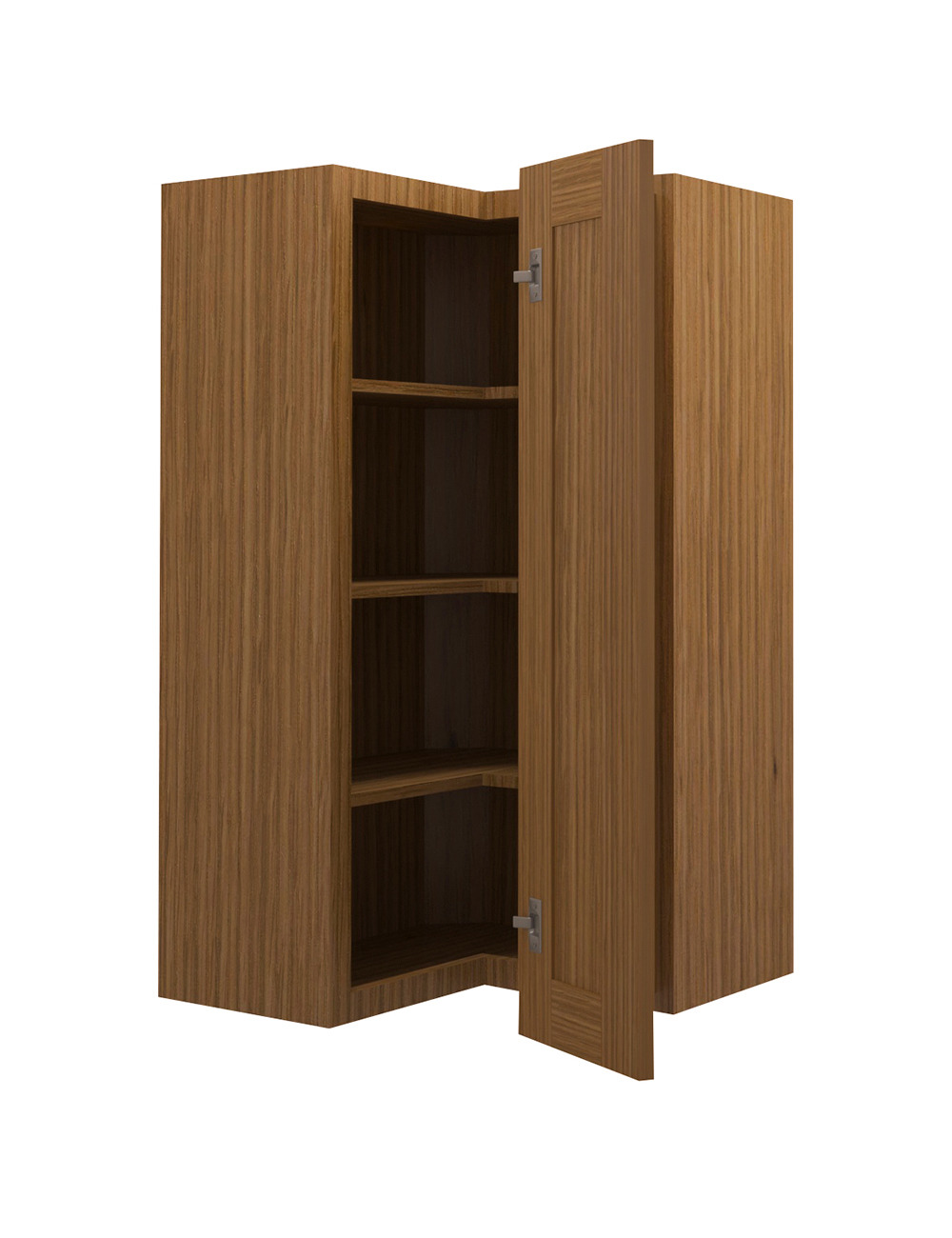 AR-WSQ2442: Woodland Brown Shaker 24″ Corner Wall Cabinet