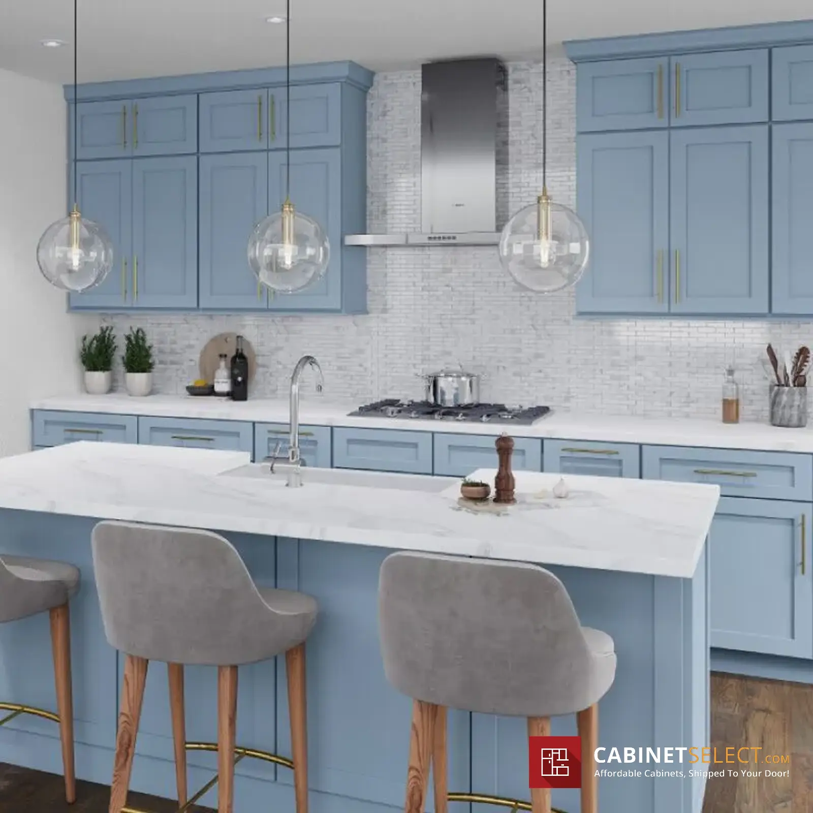 Xterra Blue Shaker for small kitchen