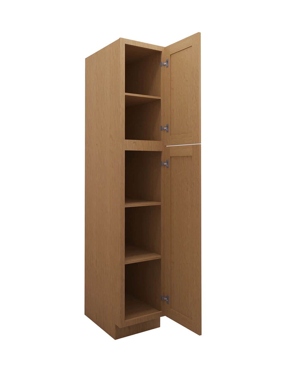PH-WP1584: Petit Oak Shaker 15″ 2 Door Pantry Cabinet