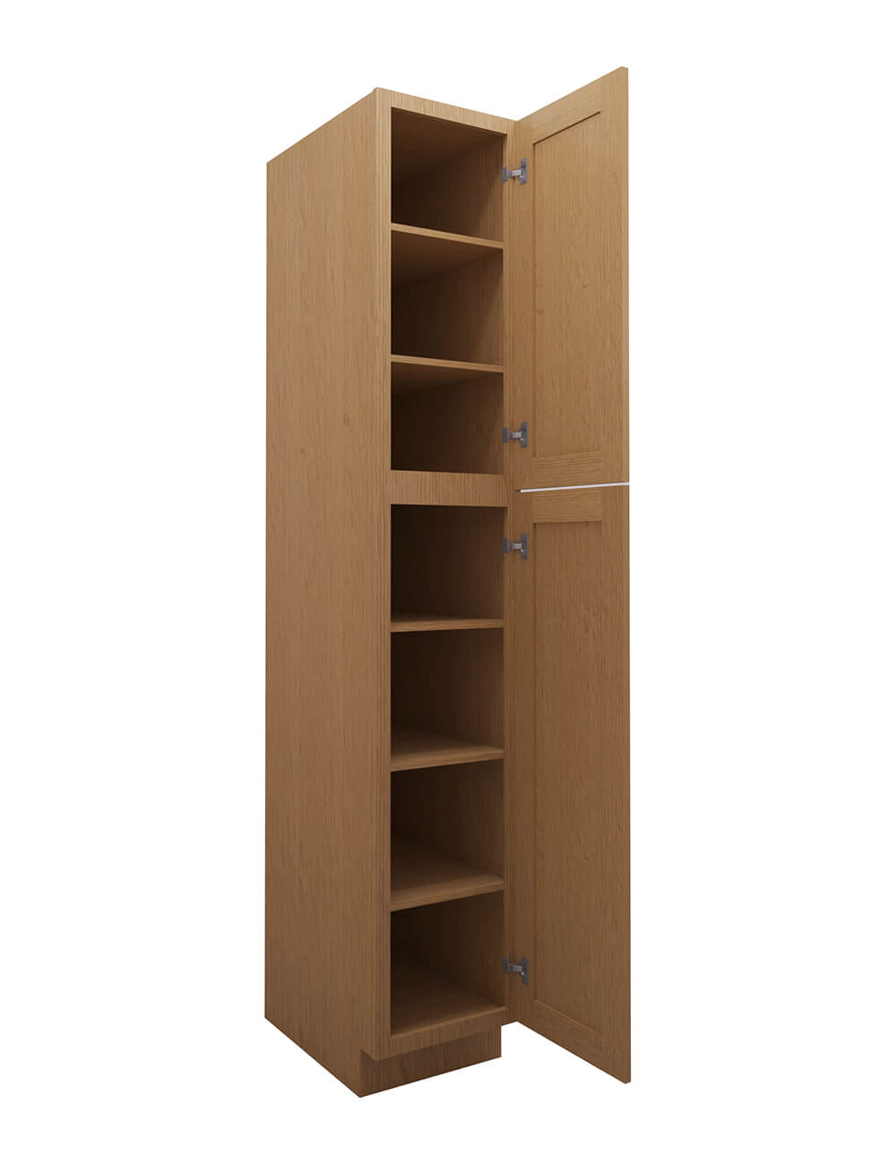 PH-WP1590: Petit Oak Shaker 15″ 2 Door Pantry Cabinet