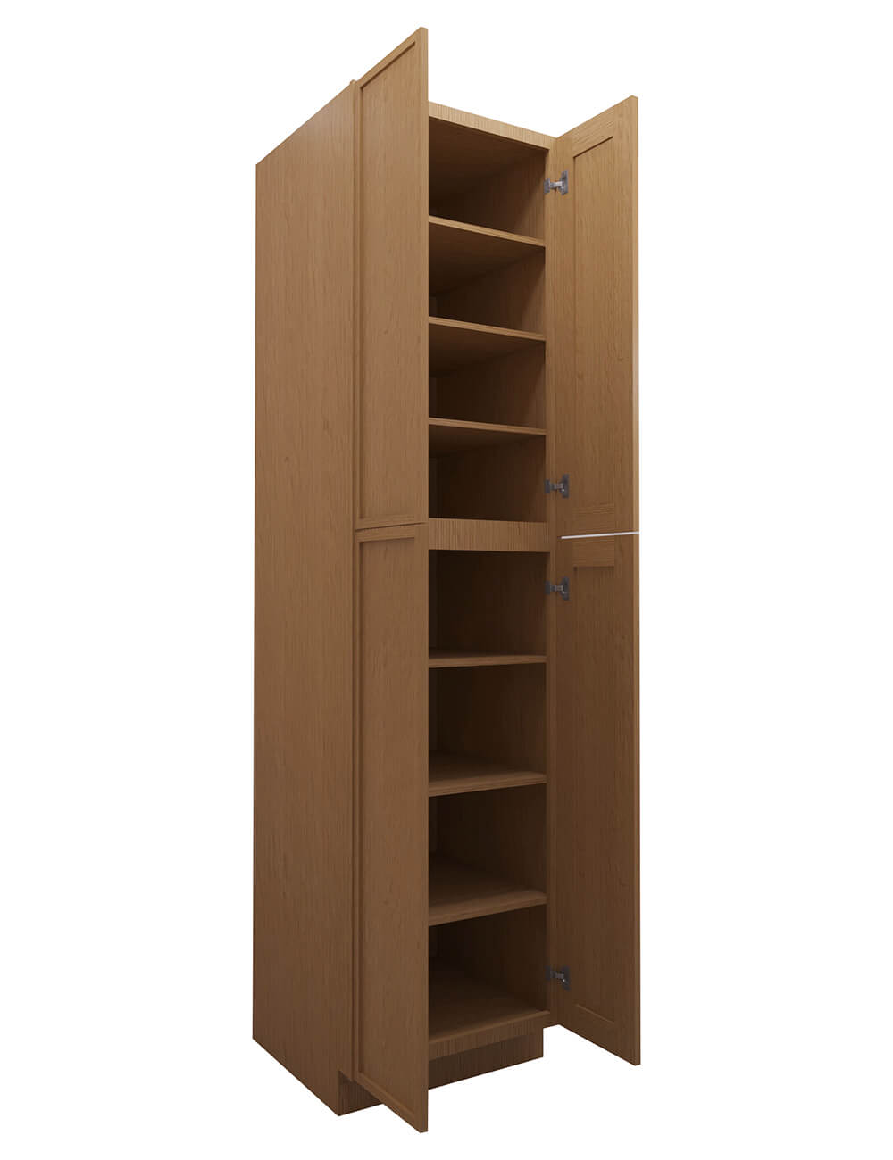 PH-WP2496B: Petit Oak Shaker 24″ 4 Door Pantry Cabinet