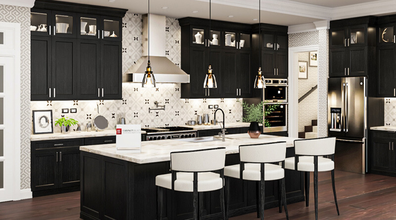 Pre Assembled Black Cabinets