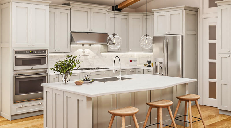 Fully Assembled Grey Cabinets