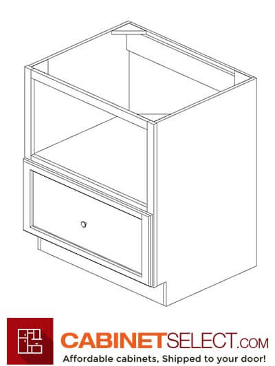 AW-B24MW (24″ W): Ice White Shaker 24″ Microwave Base Cabinet