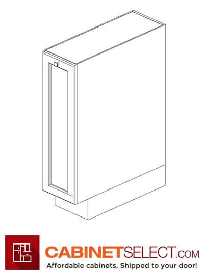 AW-BFP09: Ice White Shaker 9″ Base Pull Out with Spice Rack