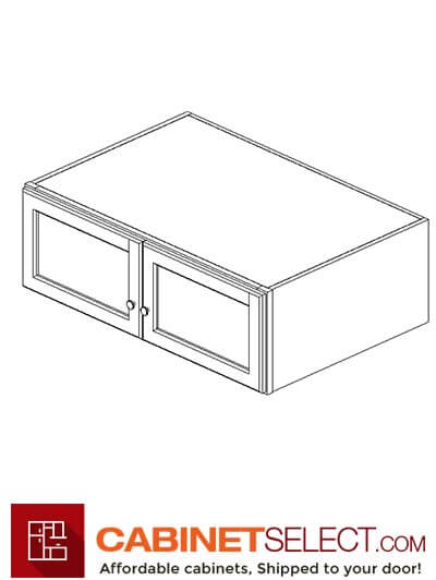 AW-W301224B: Ice White Shaker 30″ Refrigerator Wall Cabinet 24″ deep