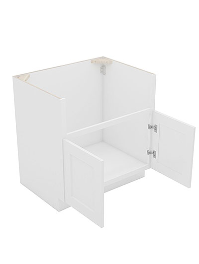 AW-FSB36B: Ice White Shaker 36″ Farm Sink Base Cabinet