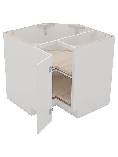AW-LS3612: Ice White Shaker 36″ Lazy Susan Base Cabinet