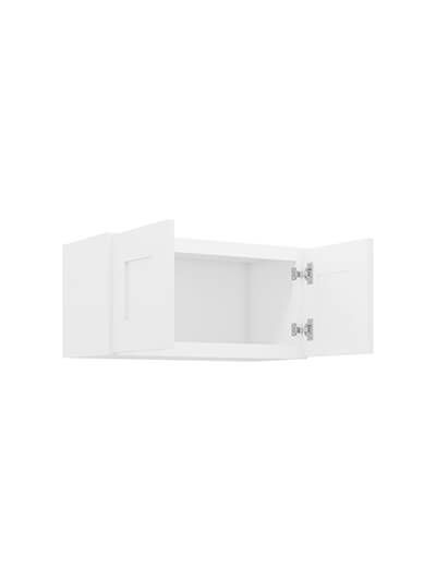 AW-W2412B: Ice White Shaker 24″ Double Door Bridge Wall Cabinet