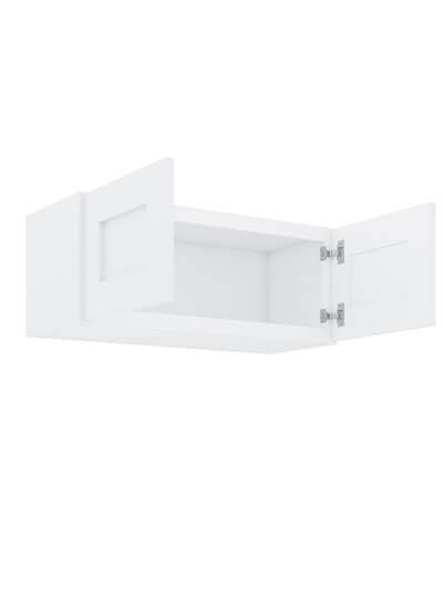 AW-W3012B: Ice White Shaker 30″ Double Door Bridge Wall Cabinet