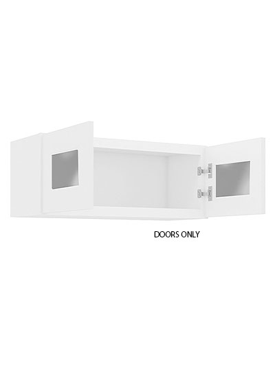 AW-W3012BGD: Ice White Shaker 30″ Glass Door