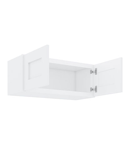 AW-W3312B: Ice White Shaker 33″ Double Door Bridge Wall Cabinet