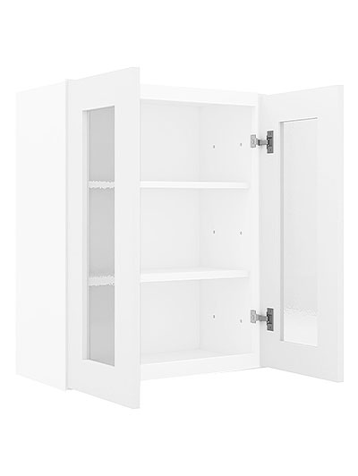 AW-W3630BGD: Ice White Shaker 36″ Glass Door