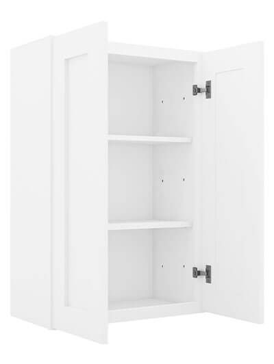 AW-W3636B: Ice White Shaker 36″ Double Door Wall Cabinet