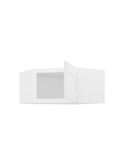 AW-WDC2412: Ice White Shaker 24″ Diagonal Corner Wall Cabinet