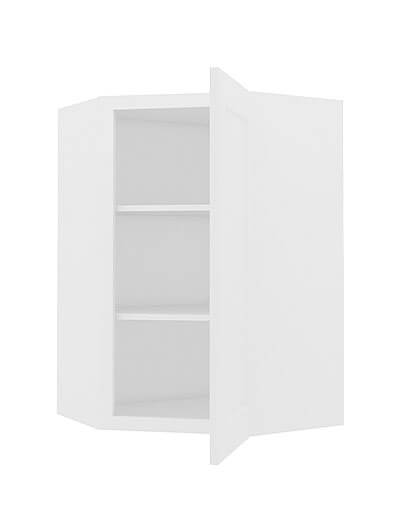 AW-WDC2436: Ice White Shaker 24″ Diagonal Corner Wall Cabinet