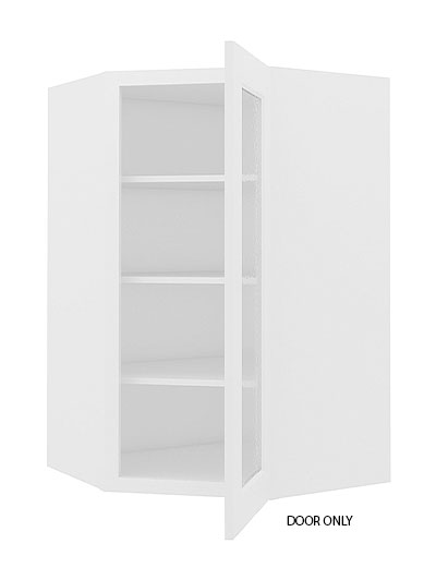 AW-WDC2442GD: Ice White Shaker 24″ Diagonal Corner Glass Door
