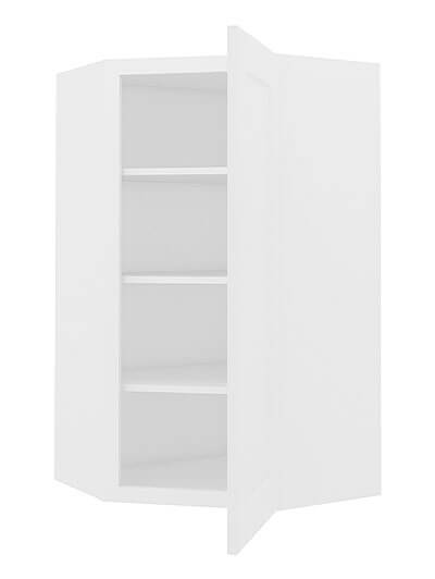 AW-WDC273615: Ice White Shaker 27″ Diagonal Corner Wall Cabinet