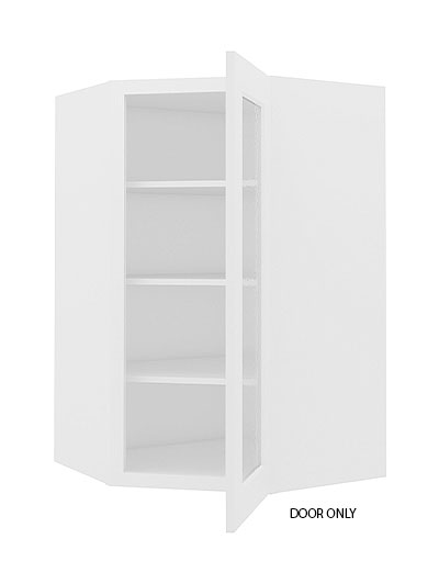 AW-WDC273615GD: Ice White Shaker 27″ Diagonal Corner Glass Door