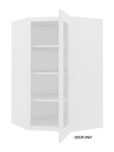 AW-WDC274215GD: Ice White Shaker 27″ Diagonal Corner Glass Door