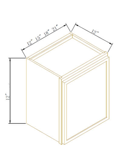 Ice White Shaker 21 in. W x 12 in. D x 12 in. H Wall Stacker Cabinet