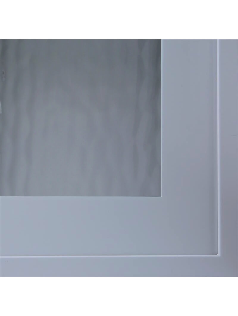 EDG-WAVW1818-1: Clear Wavy Glass Insert for 18″H Single Glass Door Wall Stacker Cabinets