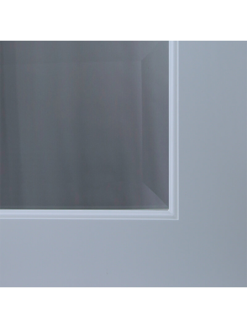HAV-BEVDCW2415-1: Beveled Glass Insert for Diagonal Corner Glass Door Wall Stacker Cabinets