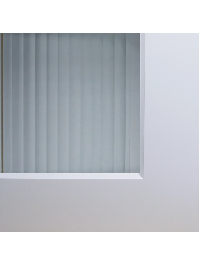 SHA-ENGW1218-1: English Reeded Glass Insert for 18″H Single Glass Door Wall Stacker Cabinets